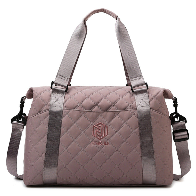 Rhombus Travel Luggage Bag Women's Lightweight Korean Style Crossbody