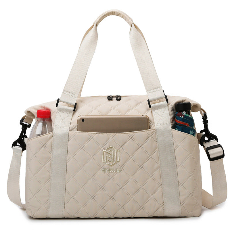 Rhombus Travel Luggage Bag Women's Lightweight Korean Style Crossbody