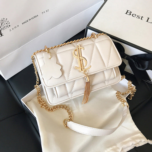 Korean fringed shoulder bag female fashion chain crossbody bag