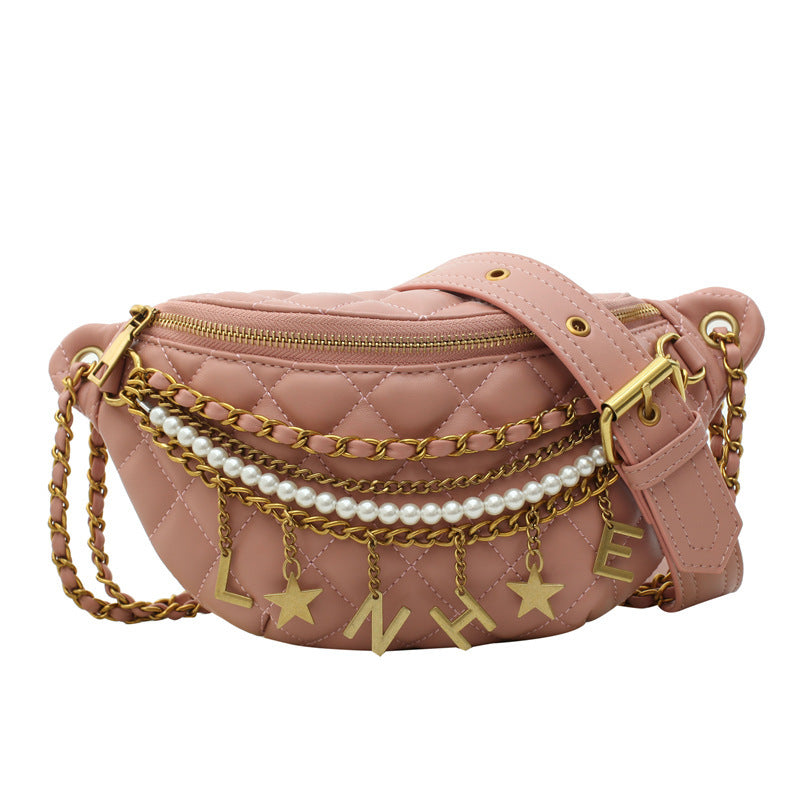 Pearl chain shoulder bag